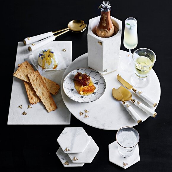 Brand New William Sonoma Honeycomb Marble Cheese Knives, Set of 3, Gift - Picture 6 of 10